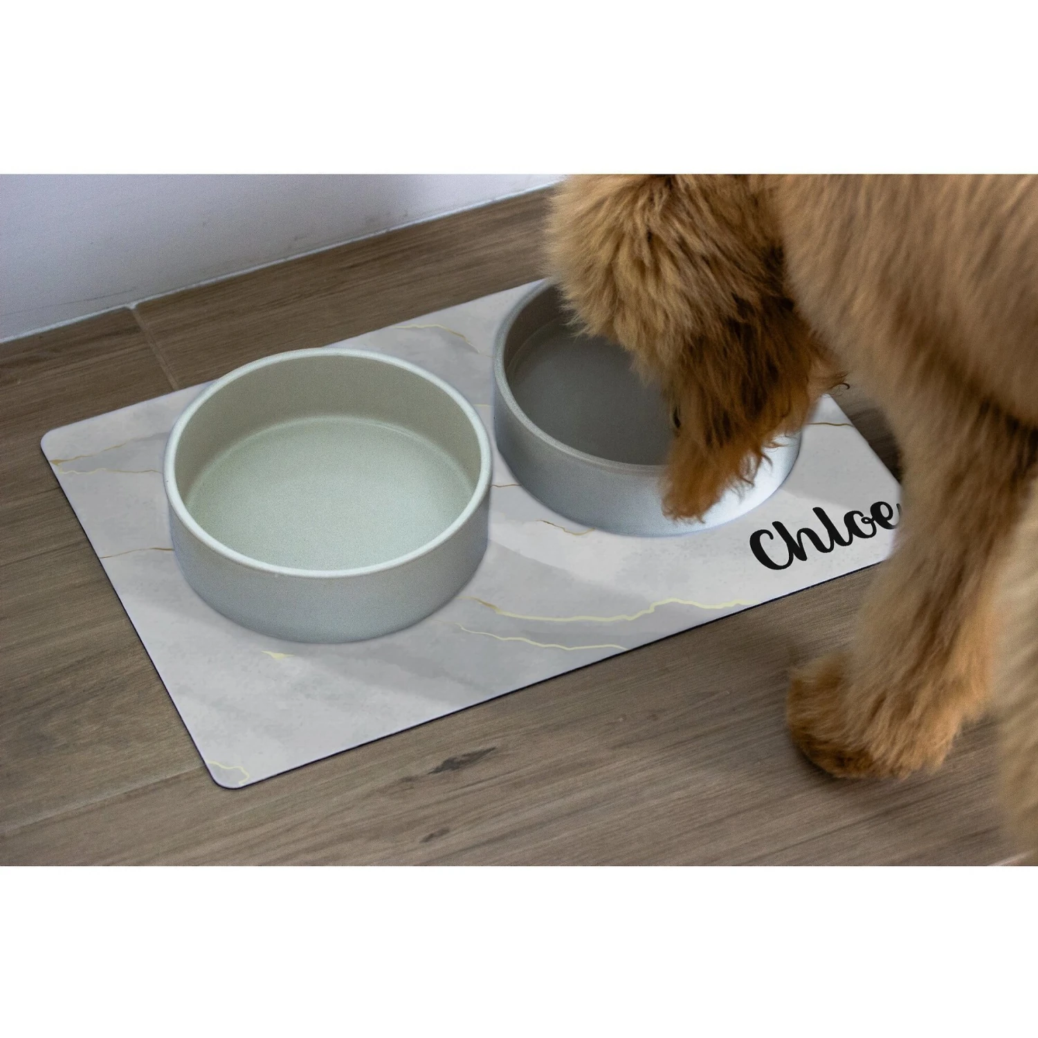 904 Custom Personalized Gold Marble Dog & Cat Placemat 4 904 Custom Personalized Gold Marble Dog & Cat Placemat - Image 2