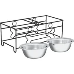 Pet Adobe Modern Double Elevated Dog Bowl -Blue Buffalos Shop 315043 PT6. AC SS1800 V1626392862