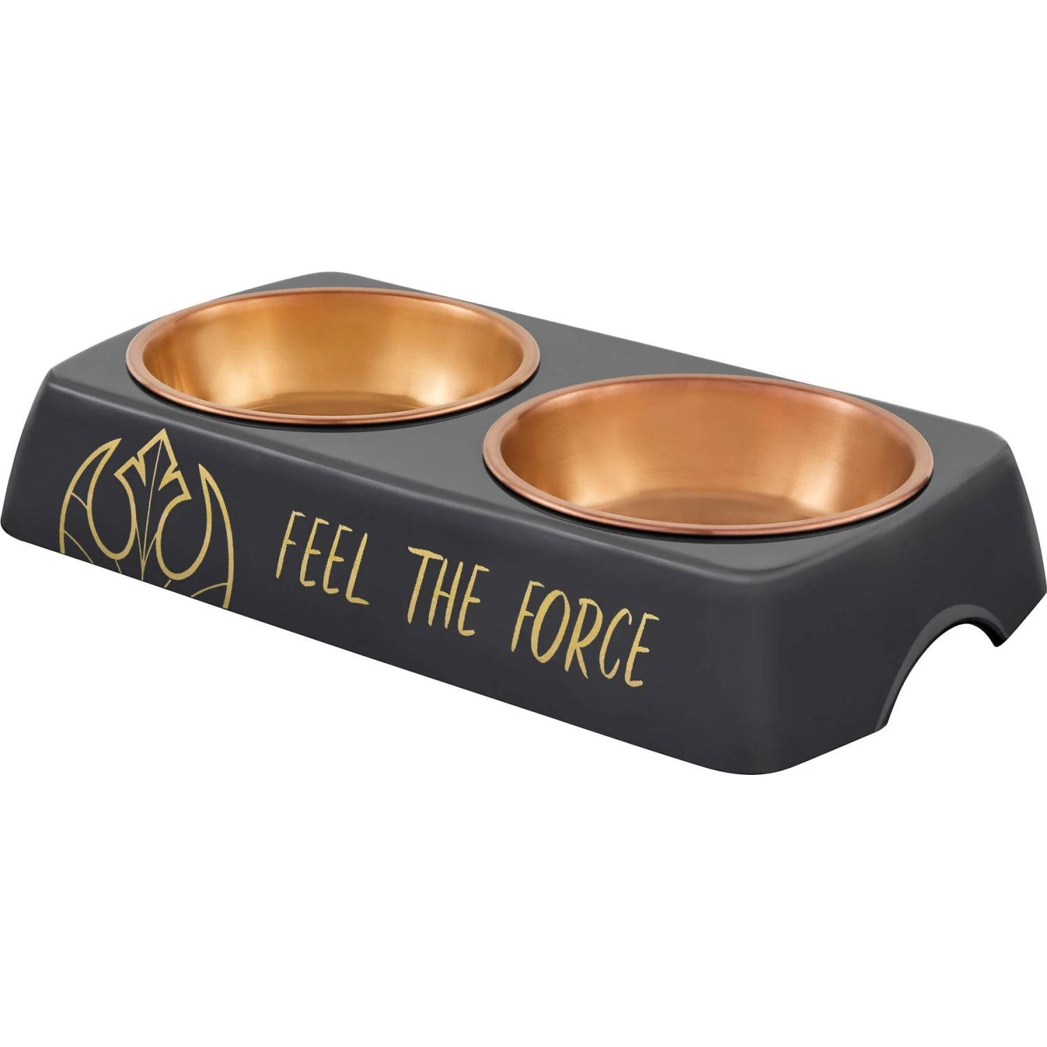 STAR WARS Melamine Stainless Steel Double Dog & Cat Bowl 3 STAR WARS Melamine Stainless Steel Double Dog & Cat Bowl