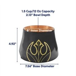 STAR WARS REBEL ICON Elevated Melamine Stainless Steel Dog & Cat Bowl, Black, 1.5 Cup -Blue Buffalos Shop 315274 PT1. AC SS1800 V1685731887