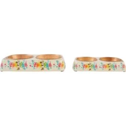 Disney Minnie Mouse Summer Bamboo Melamine Stainless Steel Double Dog & Cat Bowl -Blue Buffalos Shop 315343 PT5. AC SS1800 V1646328529