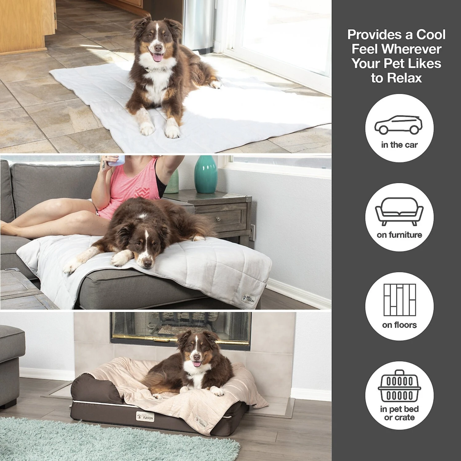 PetFusion Premium Cat & Dog Cooling Blanket 6 PetFusion Premium Cat & Dog Cooling Blanket - Image 4