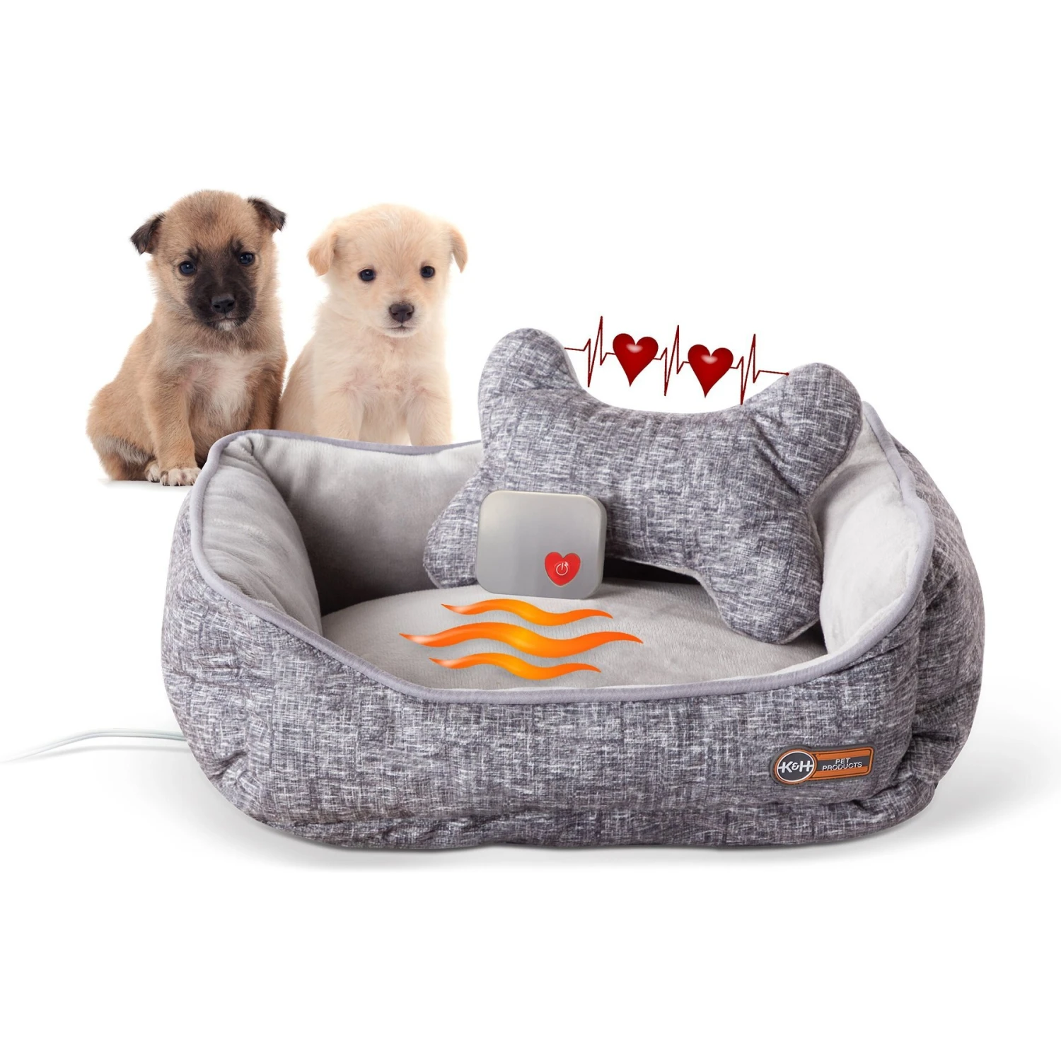 K&H Pet Products Mother’s Heartbeat Heated Bolster Puppy Bed 3 K&H Pet Products Mother’s Heartbeat Heated Bolster Puppy Bed