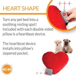 K&H Pet Products Mother's Heartbeat Puppy Heart Pillow -Blue Buffalos Shop 316725 PT2. AC SS1800 V1637624275