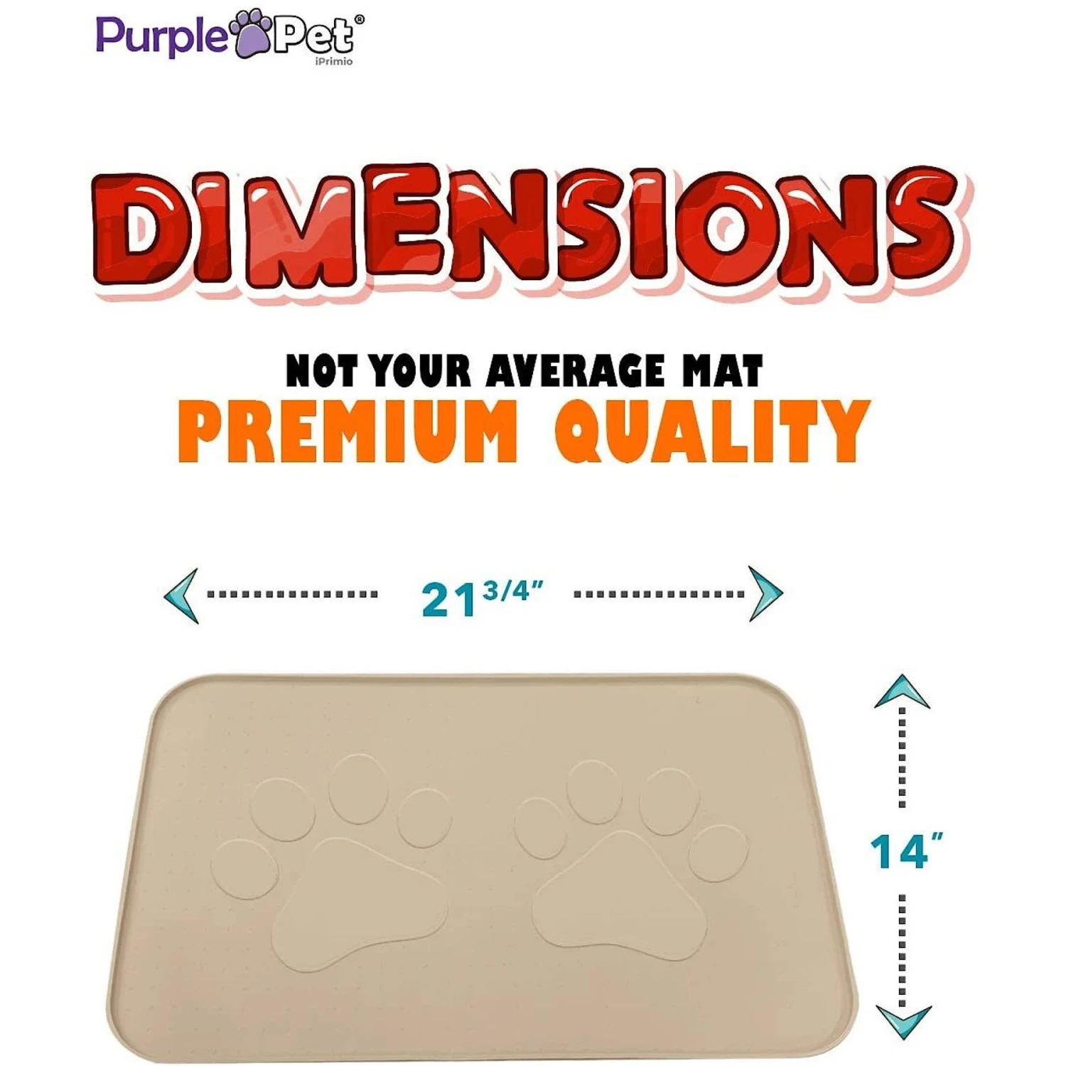 IPrimio Paw Print Dog & Cat Feeding Mat, X-Large 8 IPrimio Paw Print Dog & Cat Feeding Mat, X-Large - Image 6