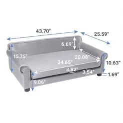 Frisco Sofa Pet Bed With Removable Cover & Frisco Eyelash Cat & Dog Blanket -Blue Buffalos Shop 319504 PT2. AC SS1800 V1630626372