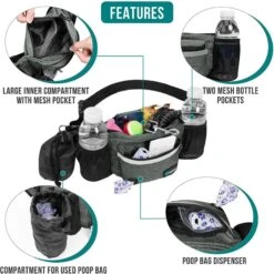 PetAmi Dog & Cat Fanny Pack With Travel Bowl -Blue Buffalos Shop 325235 PT2. AC SS1800 V1689688014