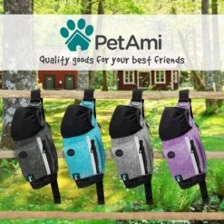 PetAmi Dog & Cat Fanny Pack With Travel Bowl -Blue Buffalos Shop 325235 PT6. AC SS1800 V1689632067
