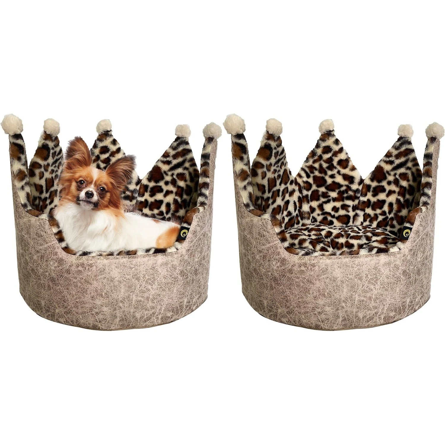 Precious Tails Leopard Crown Bolster Cat & Dog Bed 6 Precious Tails Leopard Crown Bolster Cat & Dog Bed - Image 4