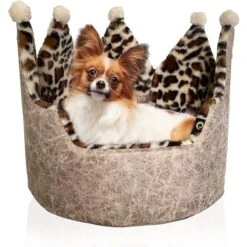 Precious Tails Leopard Crown Bolster Cat & Dog Bed 15 Precious Tails Leopard Crown Bolster Cat & Dog Bed -Blue Buffalos Shop 327010 PT4. AC SS1800 V1631893639