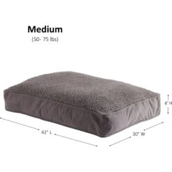 Happy Hounds Bailey Removable Cover Rectangle Pillow Dog Bed, Gray -Blue Buffalos Shop 328578 PT7. AC SS1800 V1700690055