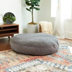 Happy Hounds Scooter Deluxe Round Pillow Dog Bed With Removable Cover, Gray -Blue Buffalos Shop 328581 PT4. AC SS1800 V1631152948