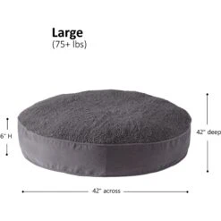 Happy Hounds Scooter Deluxe Round Pillow Dog Bed With Removable Cover, Gray -Blue Buffalos Shop 328581 PT7. AC SS1800 V1700690059