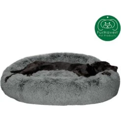 FurHaven Calming Cuddler Long Fur Donut Bolster Dog Bed -Blue Buffalos Shop 330967 PT3. AC SS1800 V1635454607