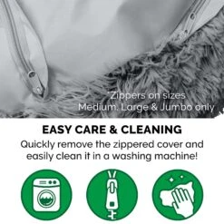 FurHaven Calming Cuddler Long Fur Donut Bolster Dog Bed -Blue Buffalos Shop 330967 PT7. AC SS1800 V1635454578