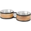 Frisco Premium Elevated Bone Design Stainless Steel Double Diner Dog & Cat Bowl -Blue Buffalos Shop 331499 MAIN. AC SS1800 V1657656892