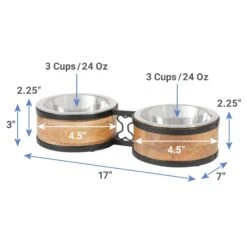 Frisco Premium Elevated Bone Design Stainless Steel Double Diner Dog & Cat Bowl 10 Frisco Premium Elevated Bone Design Stainless Steel Double Diner Dog & Cat Bowl -Blue Buffalos Shop 331499 PT1. AC SS1800 V1661891786