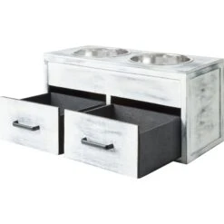 Frisco Premium Wood Elevated Large Breed Dog Bowl With Storage Station, 10 Cup -Blue Buffalos Shop 331505 PT5. AC SS1800 V1657656894