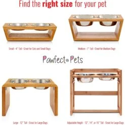 Pawfect Pets Elevated Feeder Raised Dog Bowl Stand With Four Stainless Steel Bowls, Large, 12-in -Blue Buffalos Shop 333590 PT4. AC SS1800 V1634086338