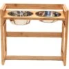 Pawfect Pets Adjustable Height Elevated Raised Dog Bowl Stand With Four Stainless Steel Bowls, Large -Blue Buffalos Shop 333592 MAIN. AC SS1800 V1634074750