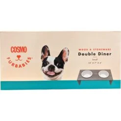 Cosmo Furbabies Double Dog & Cat Diner, Gray 10 Cosmo Furbabies Double Dog & Cat Diner, Gray -Blue Buffalos Shop 341993 PT2. AC SS1800 V1636063897