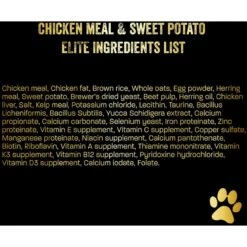 Team Dog Chicken Meal & Sweet Potato 30/25 Elite Blend Premium Dry Dog Food, 33-lb Bag -Blue Buffalos Shop 342066 PT8. AC SS1800 V1685116602