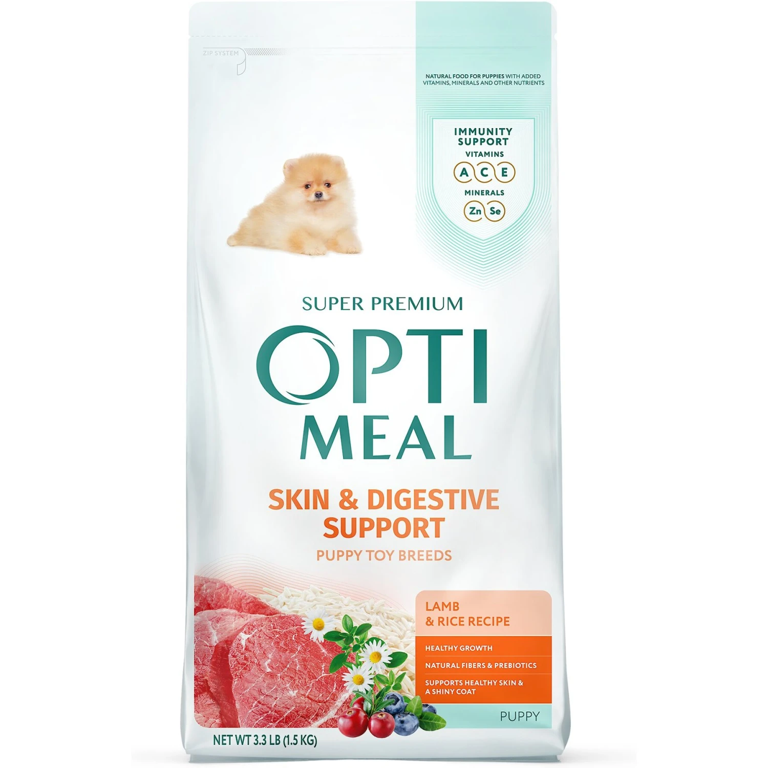 Optimeal Puppy Skin & Digestive Support Lamb & Rice Recipe Toy Breed Dry Dog Food 3 Optimeal Puppy Skin & Digestive Support Lamb & Rice Recipe Toy Breed Dry Dog Food