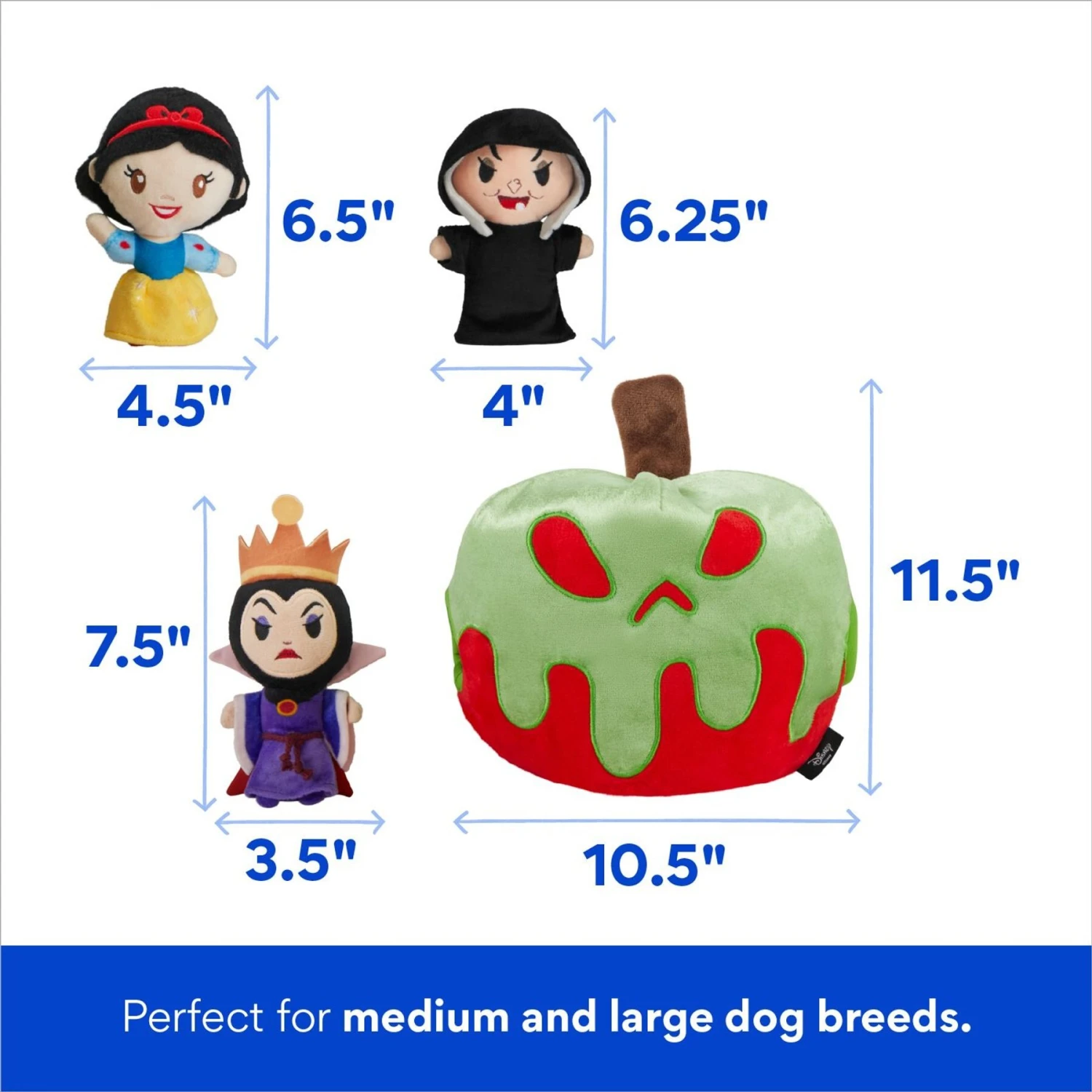 Disney Villains Snow White & The Evil Queen Hide & Seek Puzzle Plush Squeaky Dog Toy 4 Disney Villains Snow White & The Evil Queen Hide & Seek Puzzle Plush Squeaky Dog Toy - Image 2
