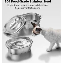 Petlibro Stainless Steel Dog & Cat Water Fountain, 2-L 12 Petlibro Stainless Steel Dog & Cat Water Fountain, 2-L -Blue Buffalos Shop 352550 PT1. AC SS1800 V1689084915