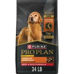 Purina Pro Plan 7+ Complete Essentials Shredded Blend Beef & Rice Formula High Protein Dog Food