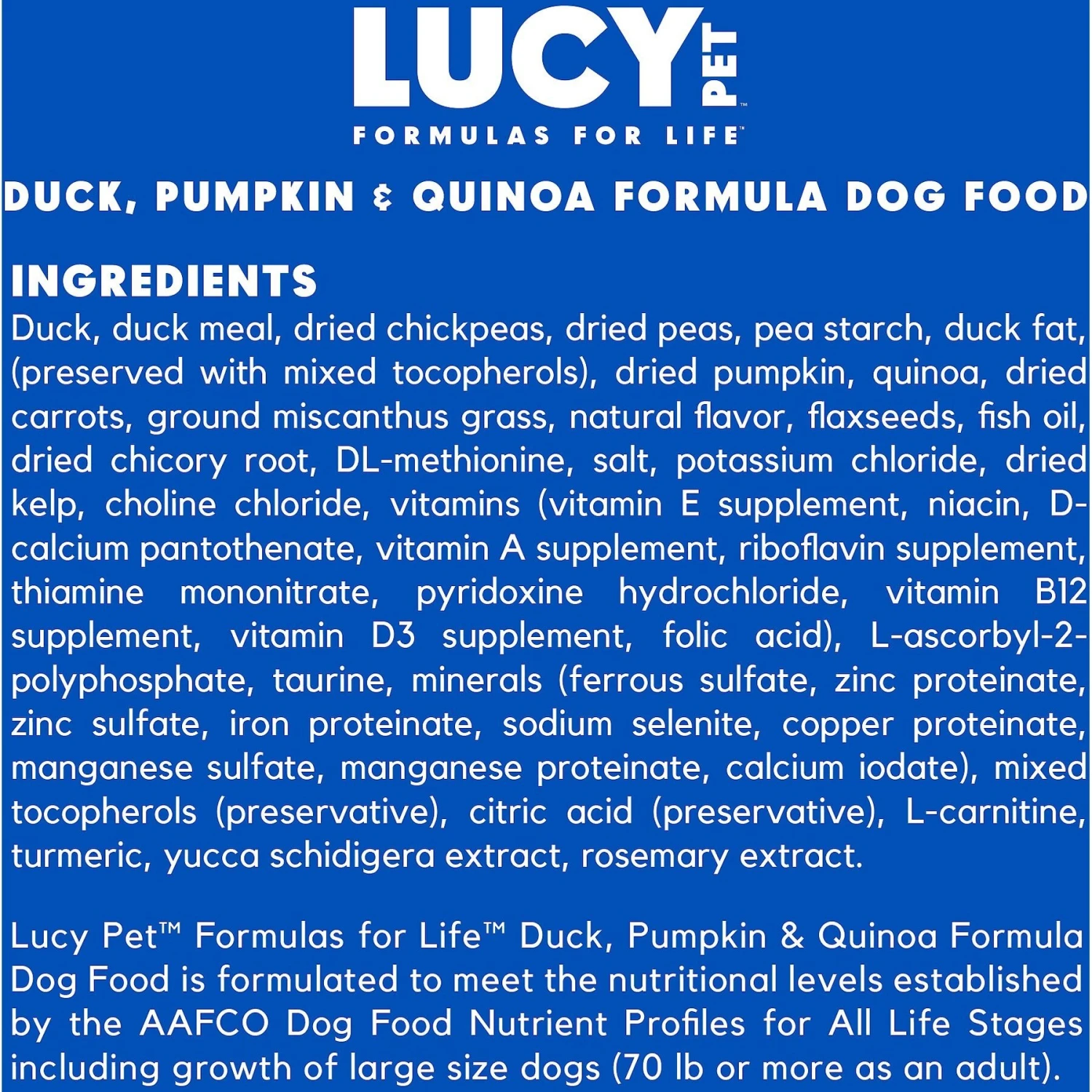 Lucy Pet Products Duck Pumpkin & Quinoa Small Bites Dog Food, 4.5-lbs Bag 7 Lucy Pet Products Duck Pumpkin & Quinoa Small Bites Dog Food, 4.5-lbs Bag - Image 5