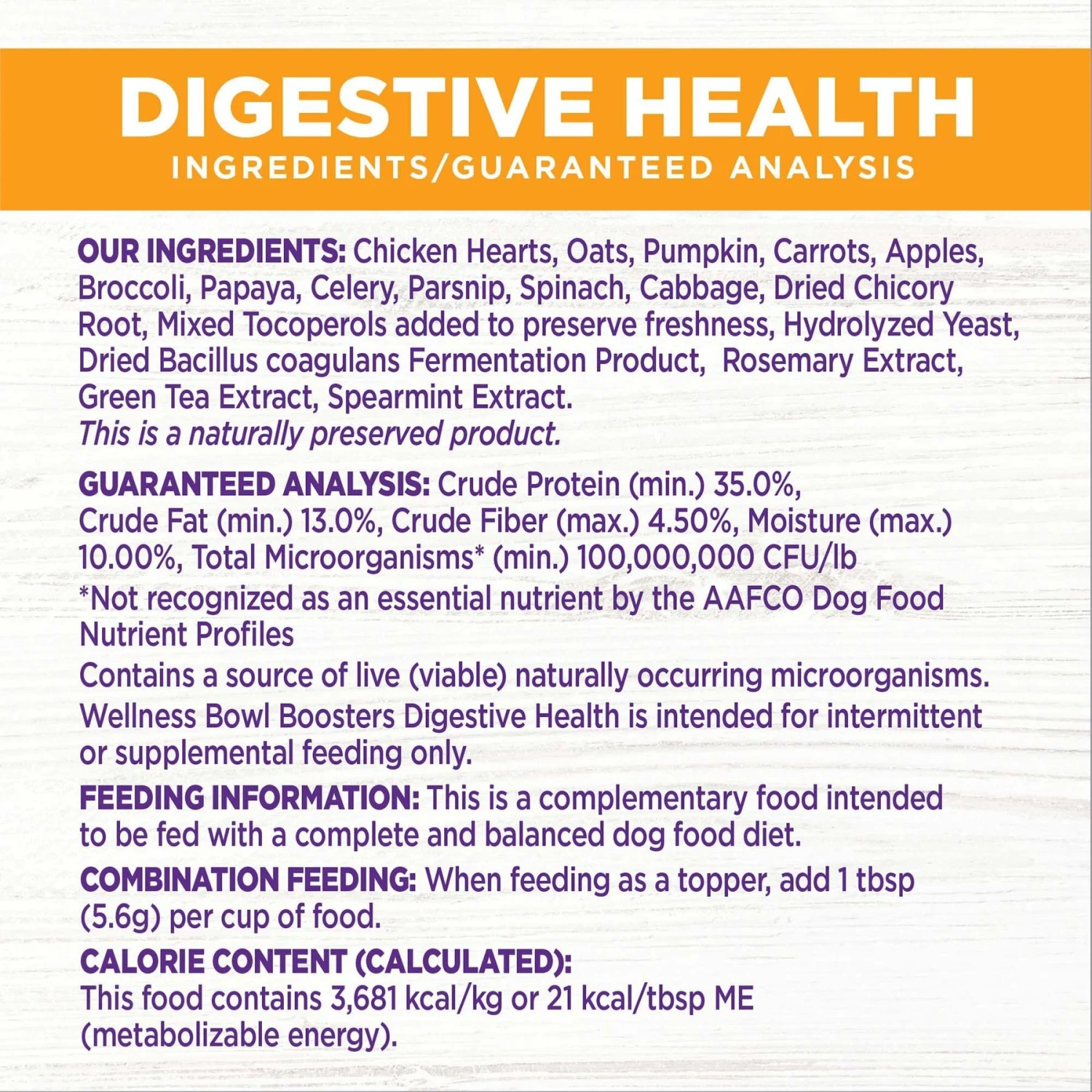 Wellness CORE Digestive Health Wholesome Grains Chicken & Brown Rice Recipe Dry Dog Food & Wellness CORE Bowl Boosters Digestive Health Dry Dog Food Topper, 4-oz Bag 5 Wellness CORE Digestive Health Wholesome Grains Chicken & Brown Rice Recipe Dry Dog Food & Wellness CORE Bowl Boosters Digestive Health Dry Dog Food Topper, 4-oz Bag - Image 3