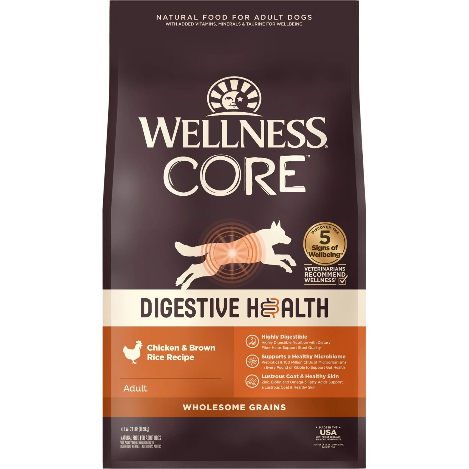 Wellness CORE Digestive Health Wholesome Grains Chicken & Brown Rice Recipe Dry Dog Food & Wellness CORE Bowl Boosters Digestive Health Dry Dog Food Topper, 4-oz Bag 8 Wellness CORE Digestive Health Wholesome Grains Chicken & Brown Rice Recipe Dry Dog Food & Wellness CORE Bowl Boosters Digestive Health Dry Dog Food Topper, 4-oz Bag - Image 6