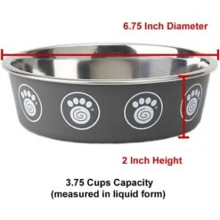 PetRageous Designs Capri Stainless-Steel Dog Bowl, Gray 5 PetRageous Designs Capri Stainless-Steel Dog Bowl, Gray -Blue Buffalos Shop 353540 PT1. AC SS1800 V1639757878