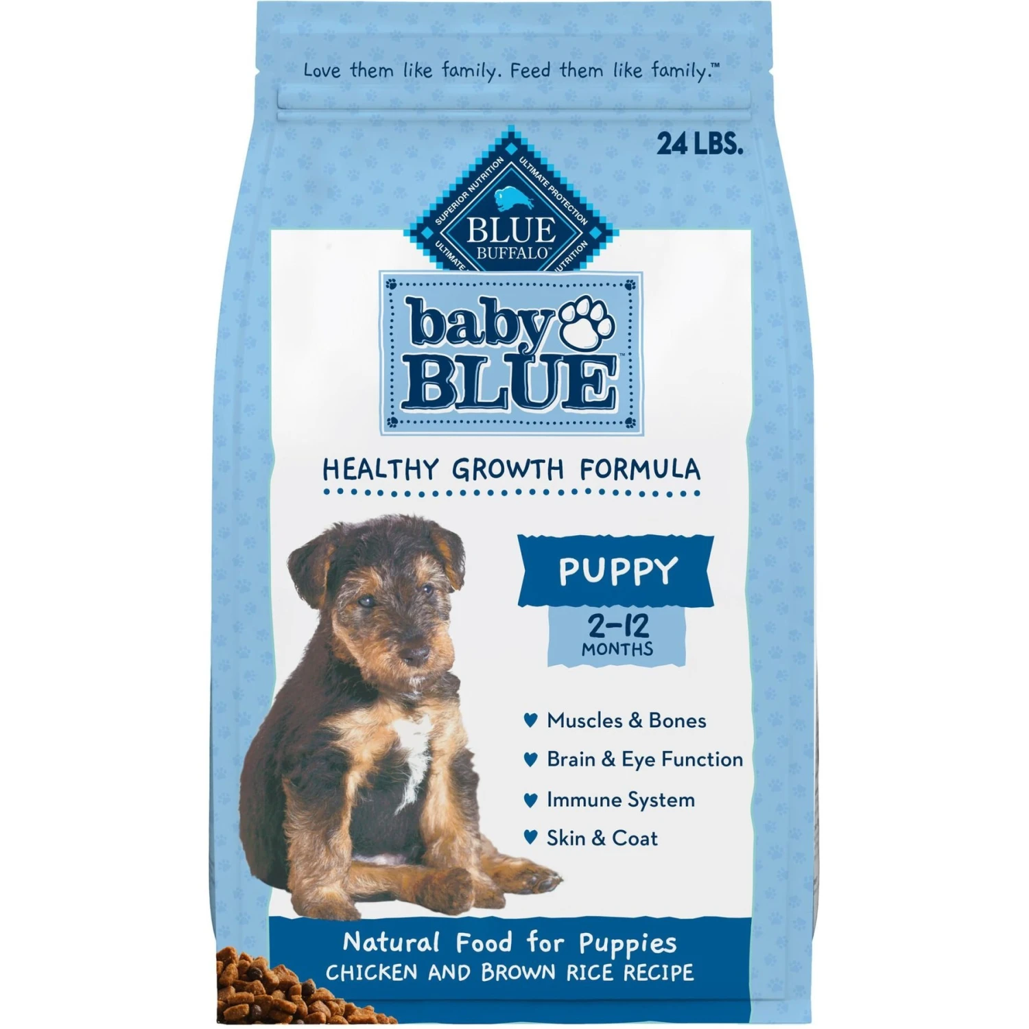 Blue Buffalo Baby Blue Healthy Growth Formula Natural Chicken & Brown Rice Recipe Puppy Dry Food 3 Blue Buffalo Baby Blue Healthy Growth Formula Natural Chicken & Brown Rice Recipe Puppy Dry Food
