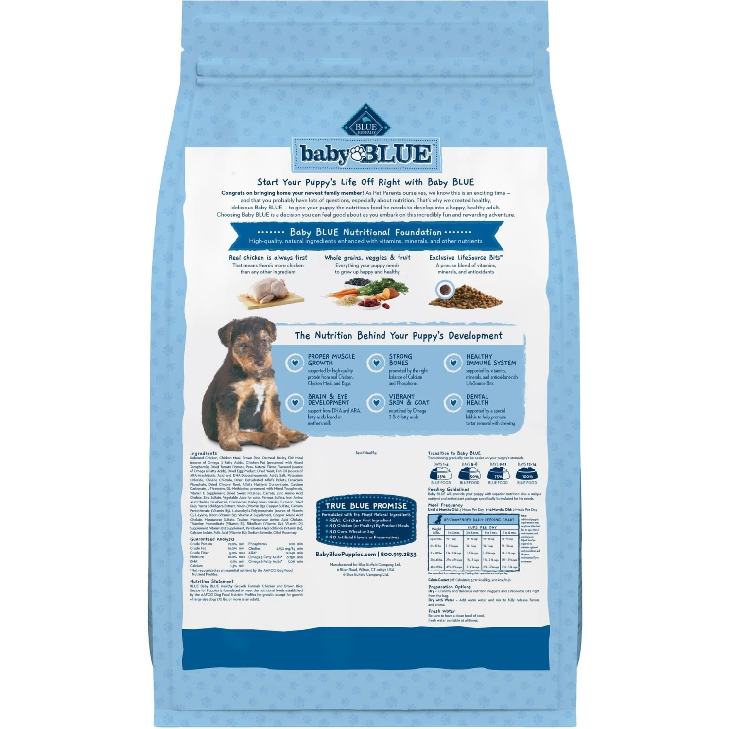 Blue Buffalo Baby Blue Healthy Growth Formula Natural Chicken & Brown Rice Recipe Puppy Dry Food 4 Blue Buffalo Baby Blue Healthy Growth Formula Natural Chicken & Brown Rice Recipe Puppy Dry Food - Image 2