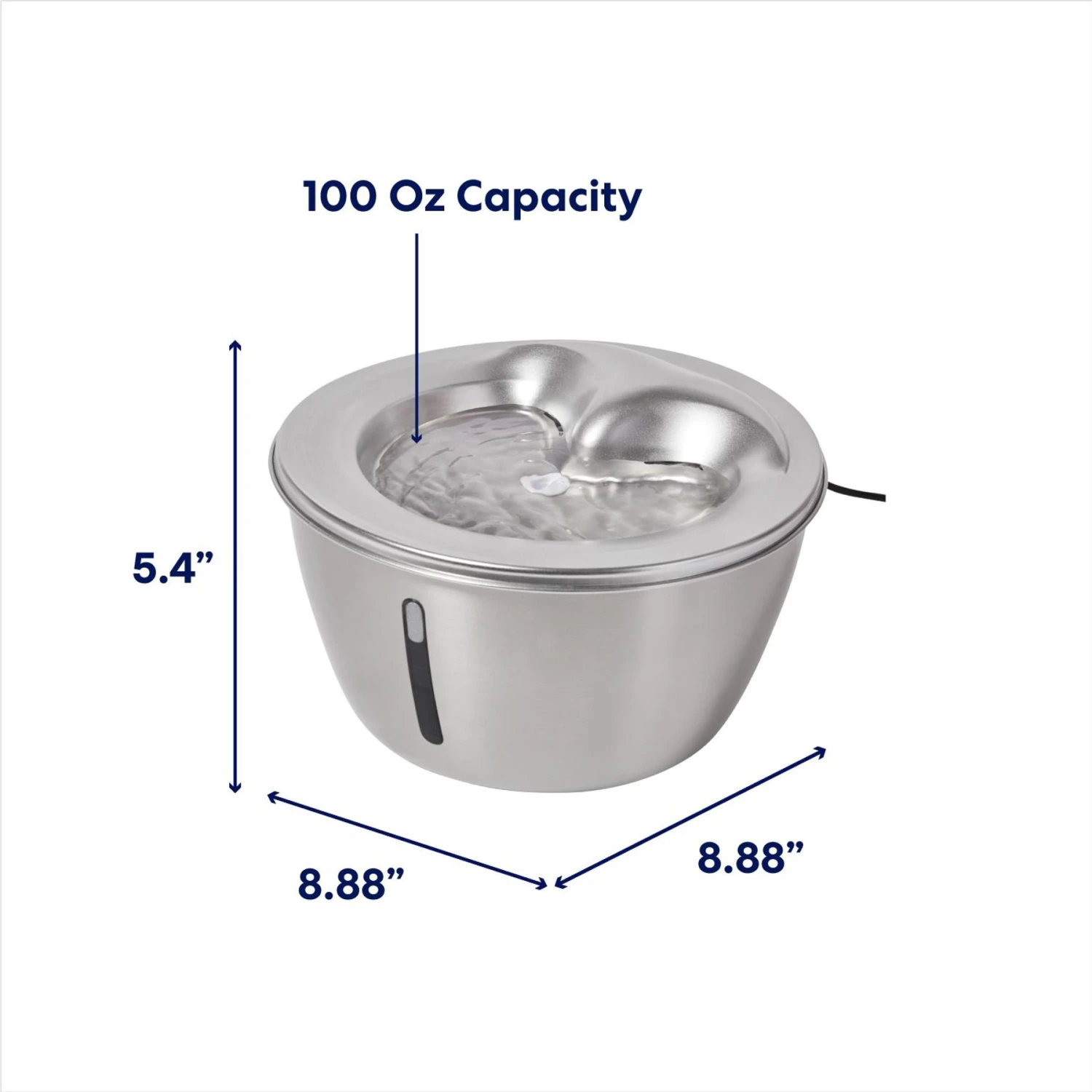 Frisco Stainless Steel Heart Dog & Cat Fountain 4 Frisco Stainless Steel Heart Dog & Cat Fountain - Image 2