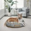 Bark And Slumber Round Lounger Pillow Dog Bed With Removable Cover
