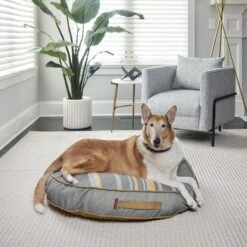 Bark And Slumber Round Lounger Pillow Dog Bed With Removable Cover