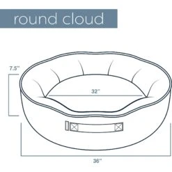 Bark And Slumber Round Cloud Bolster Dog Bed With Removable Cover -Blue Buffalos Shop 361271 PT4. AC SS1800 V1645496608