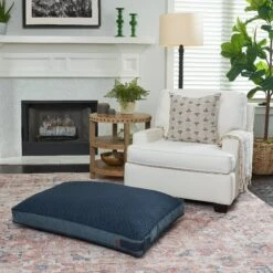 Bark And Slumber Rectangular Lounger Pillow Dog Bed With Removable Cover -Blue Buffalos Shop 361297 PT3. AC SS1800 V1646848078