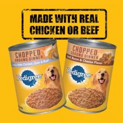 Pedigree Chopped Ground Dinner Liver & Beef, Beef, Bacon & Cheese Flavor With Chicken Adult Canned Wet Dog Food Combo Variety Pack -Blue Buffalos Shop 361361 PT3. AC SS1800 V1641610312