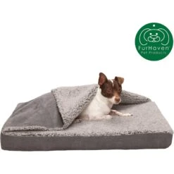 FurHaven Berber & Suede Blanket Top Memory Foam Cat & Dog Bed -Blue Buffalos Shop 362081 PT3. AC SS1800 V1645662125