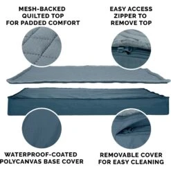 FurHaven Quilt Top Orthopedic Convertible Indoor/Outdoor Cat & Dog Bed 14 FurHaven Quilt Top Orthopedic Convertible Indoor/Outdoor Cat & Dog Bed -Blue Buffalos Shop 362112 PT4. AC SS1800 V1667229701