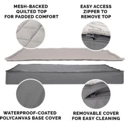 FurHaven Quilt Top Cooling Gel Convertible Indoor/Outdoor Cat & Dog Bed -Blue Buffalos Shop 362151 PT4. AC SS1800 V1666817961