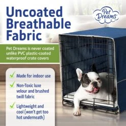 Pet Dreams Open Front Dog Crate Cover -Blue Buffalos Shop 362678 PT2. AC SS1800 V1684874936
