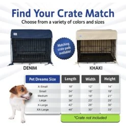 Pet Dreams Open Front Dog Crate Cover -Blue Buffalos Shop 362678 PT5. AC SS1800 V1684888036
