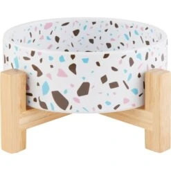 Frisco Elevated Terrazzo Non-skid Ceramic Bowl With Bamboo Stand 16 Frisco Elevated Terrazzo Non-skid Ceramic Bowl With Bamboo Stand -Blue Buffalos Shop 363375 PT5. AC SS1800 V1657657266
