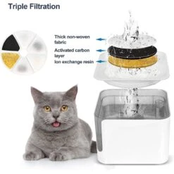 Petdiary Automatic Cat Water Fountain, White, Medium 14 Petdiary Automatic Cat Water Fountain, White, Medium -Blue Buffalos Shop 364529 PT4. AC SS1800 V1646699245