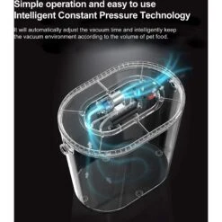 Pawshelf Vacuum Dog & Cat Food Storage Container, White, Medium -Blue Buffalos Shop 364533 PT2. AC SS1800 V1646694998